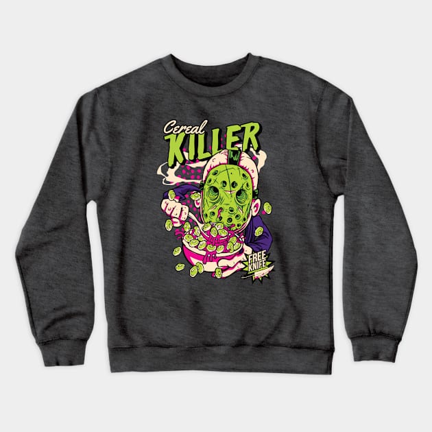 Comic Cereal Killer Cereal Box // Funny Horror Crewneck Sweatshirt by SLAG_Creative